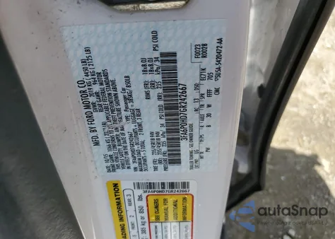 2016 Ford Fusion Se из США, поврежденный, VIN 3FA6P0HD7GR242667